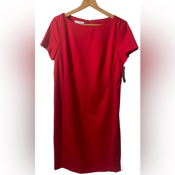 NWT Pendleton 100% virgin wool sheath dress and blazer set in size 14. RED - Picture 6 of 15